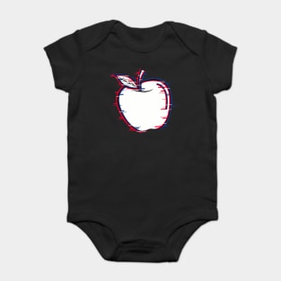 Glitched effect on an apple Baby Bodysuit